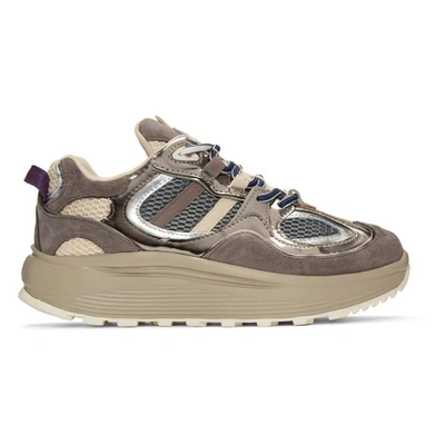 Eytys Jet Turbo Suede And Leather Sneakers In Nude/neutrals