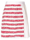 DOLCE & GABBANA DOLCE & GABBANA VINTAGE STRIPED PLEATED SKIRT - WHITE