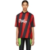 MARTINE ROSE Red & Black Twist Football T-Shirt