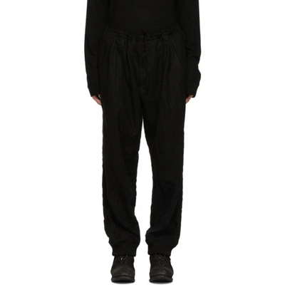 Yohji Yamamoto 黑色褶皱长裤 In Black