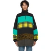 BALENCIAGA BLACK & BLUE OVERSIZED CHIMNEY jumper