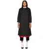 TRICOT COMME DES GARCONS TRICOT COMME DES GARCONS BLACK DOUBLE-BREASTED TRENCH COAT