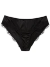 Dolce & Gabbana Lace-detail Satin Briefs In Black