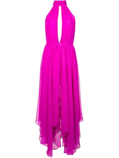Fleur Du Mal Keyhole Halterneck Dress In Pink