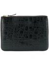 Comme Des Garçons Textured Pochette In Black