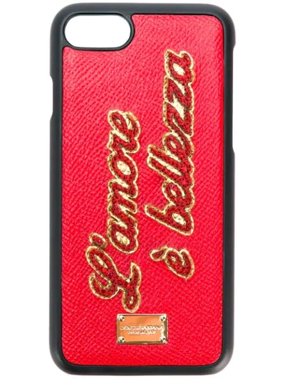 Dolce & Gabbana L'amore È Bellezza Iphone 7 Case In Red