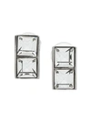 DIOR CHRISTIAN DIOR VINTAGE 90'S SQUARED EARRINGS - METALLIC