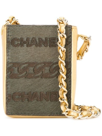 Pre-owned Chanel Vintage 古着cc Logo迷你项链手提包 - 绿色 In Green