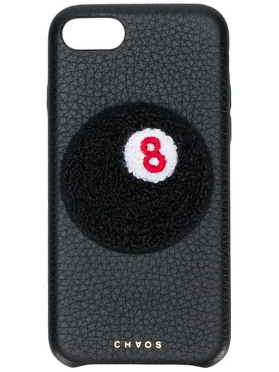 Chaos 8-ball Iphone 7/8真皮手机壳 - 黑色 In Black