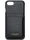 SAINT LAURENT SAINT LAURENT LOGO PRINT IPHONE 8 CASE - BLACK