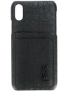 SAINT LAURENT EMBOSSED FASHION IPHONE 10 CASE