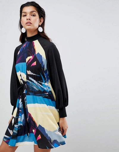 Sportmax Code Scenic Printed Dress-black