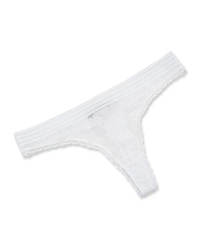 Stella Mccartney Stella Lace-trim Thong In White