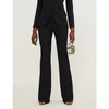 ALEXANDER MCQUEEN FLARED HIGH-RISE CREPE TROUSERS