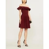 ALEXANDER MCQUEEN OFF-THE-SHOULDER KNITTED MINI DRESS