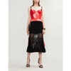 ALEXANDER MCQUEEN PANELLED LEATHER HARNESS TOP