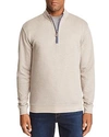 Johnnie-o Sully Quarter Zip Pullover In Teak