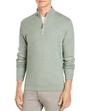 Johnnie-o Sully Quarter Zip Pullover In Cypress