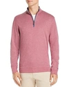 Johnnie-o Sully Quarter Zip Pullover In Scarlet