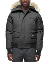 Canada Goose Chilliwack Down Bomber Jacket With Genuine Coyote Fur Trim In Graphite