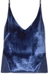 J BRAND LUCY VELVET AND SILK-GEORGETTE CAMISOLE