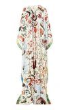 OSCAR DE LA RENTA PRINTED SILK SATIN KAFTAN,698070