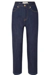 GOLDEN GOOSE KOMO CROPPED HIGH-RISE STRAIGHT-LEG JEANS