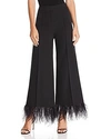 MILLY HAYDEN FEATHER-TRIMMED PANTS,213IC03975F