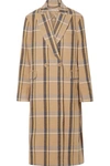 STELLA MCCARTNEY OVERSIZED DOUBLE-BREASTED CHECKED WOOL COAT