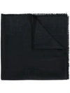 GIVENCHY GIVENCHY FRINGED SCARF - BLACK