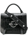 JW ANDERSON CROCODILE EFFECT LARGE DISC SATCHEL