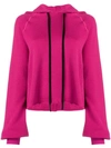 Ben Taverniti Unravel Project Cotton And Cashmere Hoodie In Pink