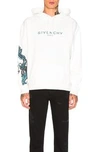 GIVENCHY GIVENCHY DRAGON LOGO HOODIE IN WHITE