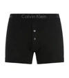 Calvin Klein Mens Black Button-fly Cotton-jersey Boxer Briefs M