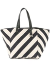 JW ANDERSON STRIPED SHOPPING TOTE
