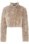 ANN DEMEULEMEESTER CROPPED SHEARLING JACKET