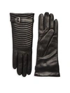 PORTOLANO Quilted Leather Gloves,0400099173693