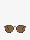 Persol Womens Havana Po3210 Typewriter Edition Round-frame Sunglasses In Havana