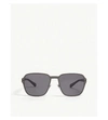 BVLGARI LADIES GREY CLASSIC BV5046TK SQUARE-FRAME SUNGLASSES