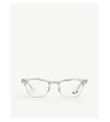Ray Ban Clubmaster Square Glasses In Clear