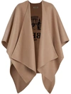 BURBERRY EMBROIDERED SKYLINE CASHMERE PONCHO