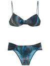 Lygia & Nanny Printed Vitória Bikini Set In Blue
