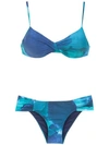 Lygia & Nanny Audrey Print Vitória Bikini Set In Blue