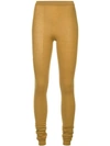 RICK OWENS RICK OWENS KNITTED LEGGINGS - YELLOW