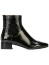 FRANCESCO RUSSO PATENT LEATHER BOOTS