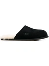 Ugg Scuff Suede Slippers In Black