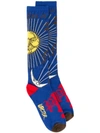 WALTER VAN BEIRENDONCK WALTER VAN BEIRENDONCK SUN & MOON SOCKS - BLUE