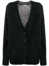 ALEXANDER WANG T T BY ALEXANDER WANG BUTTONED MOHAIR CARDIGAN - BLACK