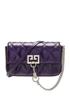 GIVENCHY GIVENCHY POCKET CHAIN WALLET IN PURPLE.,GIVE-WY583