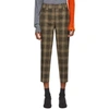 ACNE STUDIOS ACNE STUDIOS BROWN AND BEIGE PLAID TROUSERS
